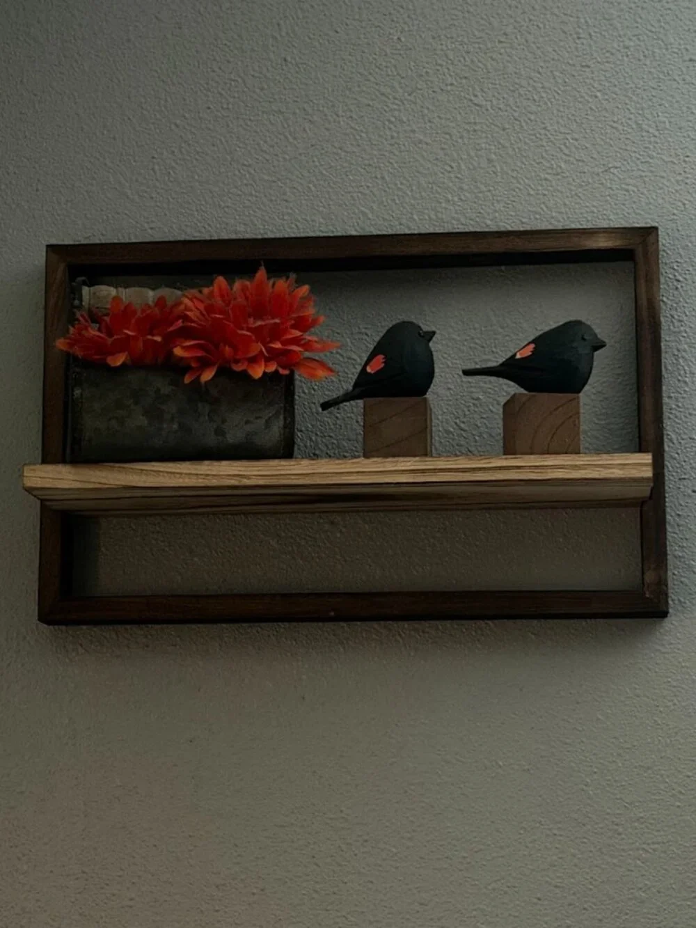 Wall Shelf Rustic Wooden Wall Hanging Lightweight Shelving Farmhouse 15.5